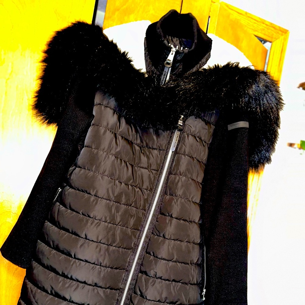 Calvin Klein Faux-Fur Trim Quilted Active Performance Jacket (2x)